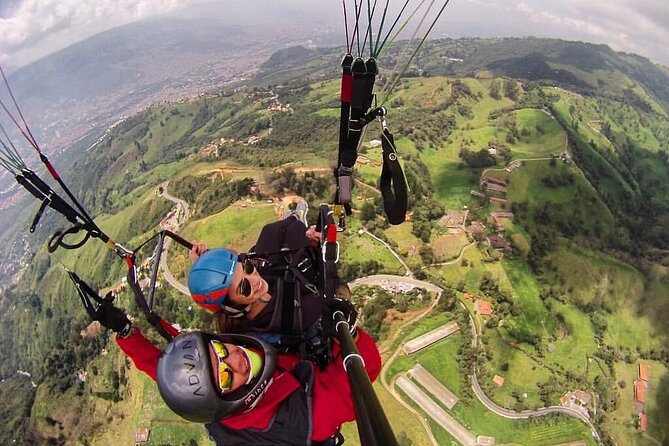 Flying Paragliding Over Medellín