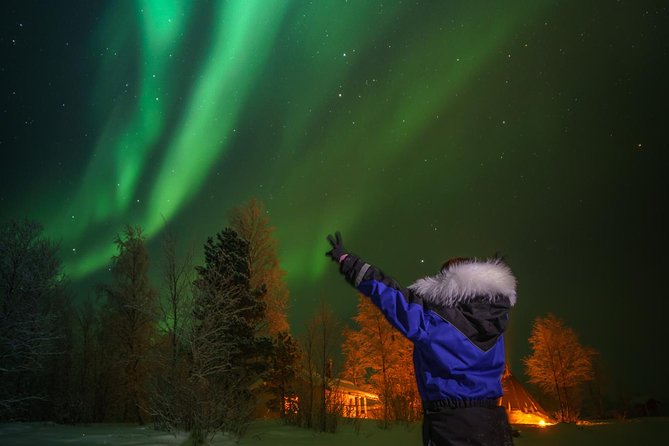 From Saariselkä: Northern Lights Tour to Lake Inari, Including Dinner