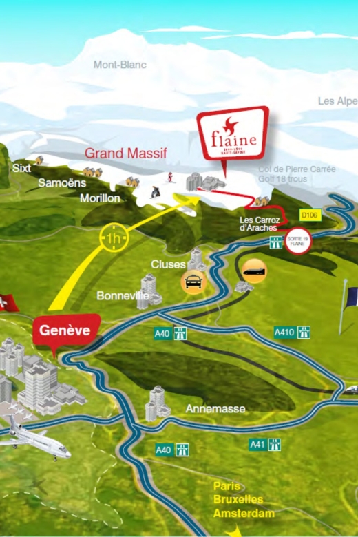 Geneva Airport: Bus Service To/From Araches La Frasse Flaine - Service Overview