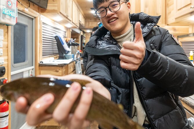 Ice Fishing Adventure in RV With Transportation