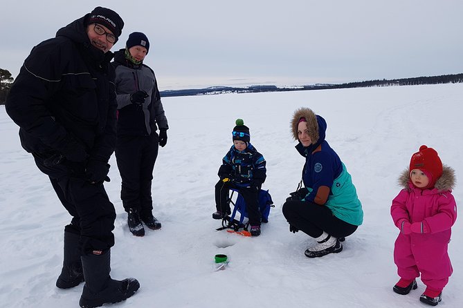 Ice Fishing by Car With Hot Beverages at Pyhä-Luosto