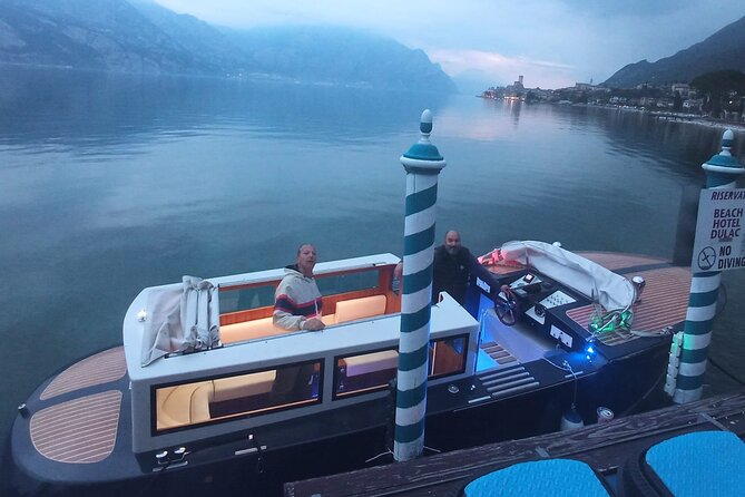 Lake Garda Tour Aboard a Venetian Taxiboat