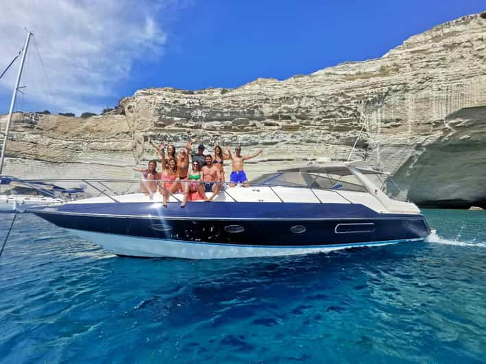 Milos : Kleftiko Half Day Semi Private Power Yacht Cruise - Cruise Overview