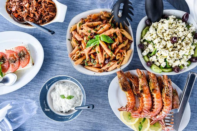 Mykonos Catamaran Full Day Private Cruise, 8-flavor Meal & Drinks