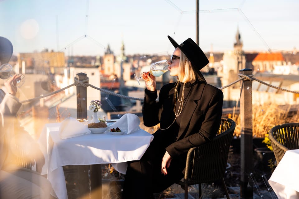 Prague:Sky Bar Aperitivo Menu With Drink and Panoramic Views - Location and Ambiance