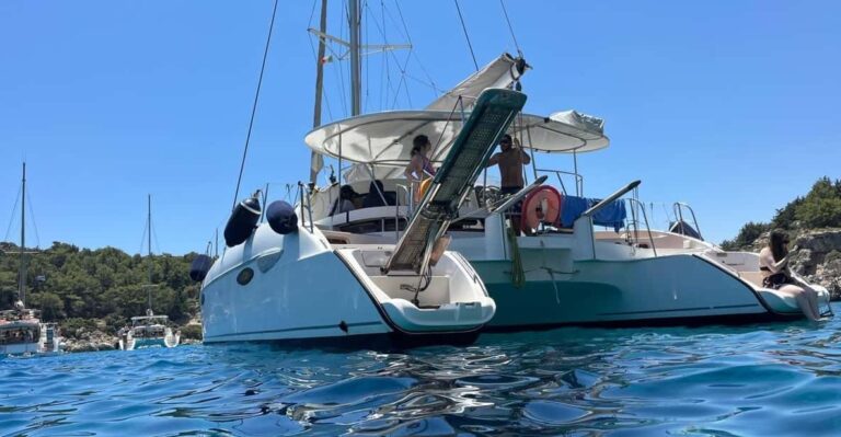 Rhodes Private Half Day Sailing Catamaran Cruise With Drinks