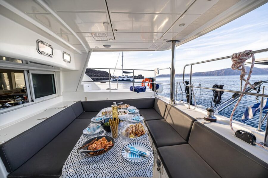 Santorini: Semi-Private Sailing Cruise up to 15pax