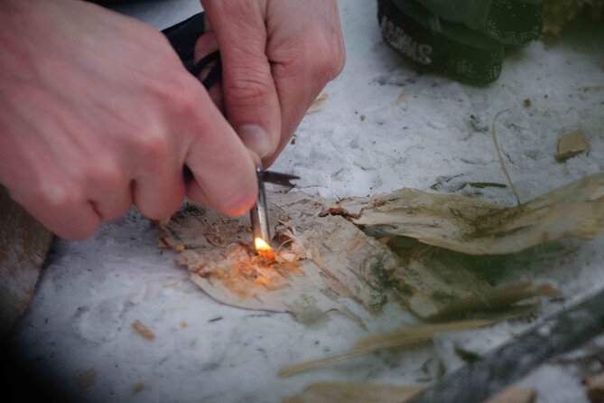 Snowshoeing Adventure With Ice-Fishing, Fire and Survival