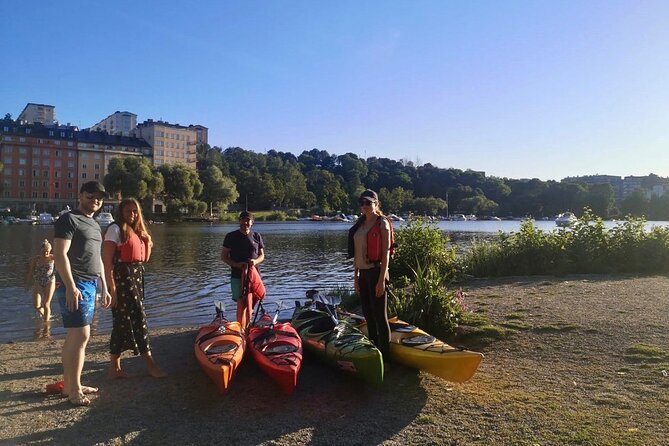 Sunset Kayak Tour in Central Stockholm and Swedish Fika