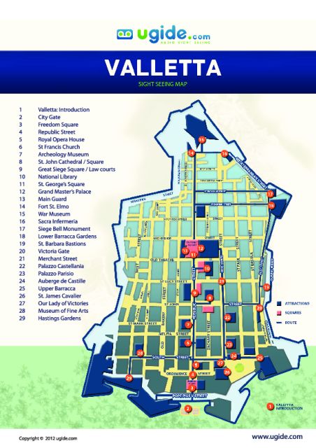 Valletta: Self-Guided Audio Tour, Map and Directions - How to Purchase