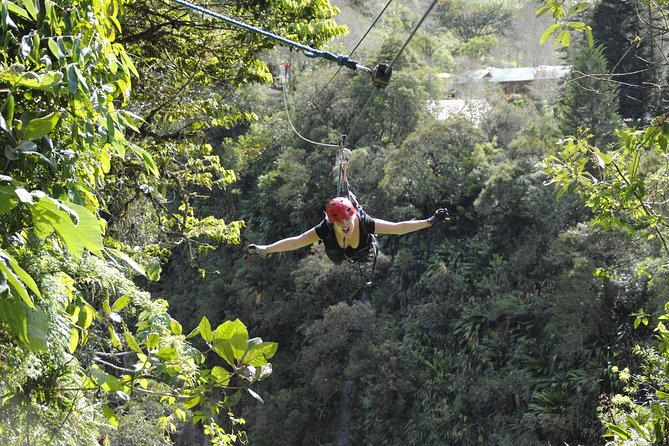 Ziplining in Puntzan Adventure Park in Baños