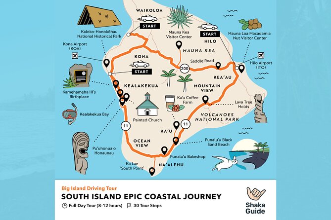 Big Island - South Island Coastal Loop Driving Tour - Audio Tour Features