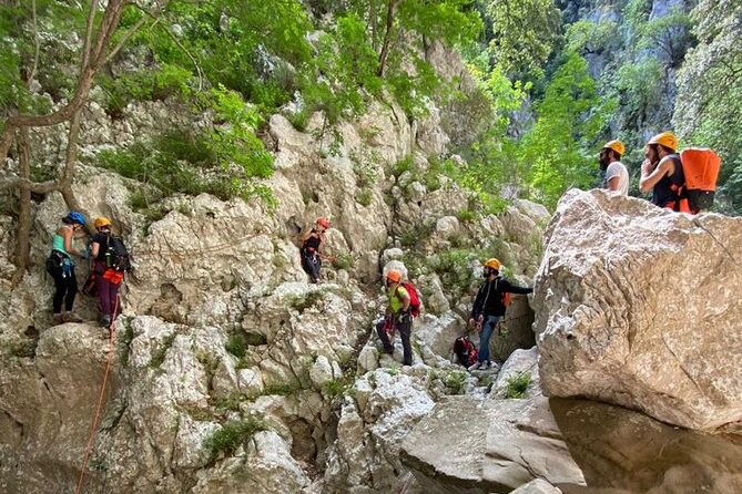 Canyoning of Codula Fuili in Cala Gonone - Preparing for the Descent