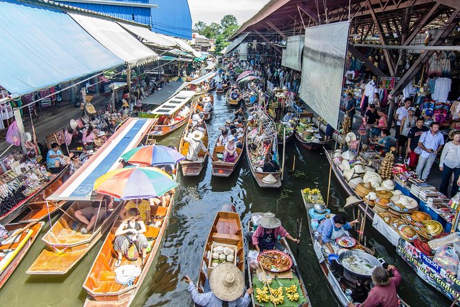 Damneon Saduak Floating Market and Erawan Waterfall From Bangkok - Pickup Locations and Details