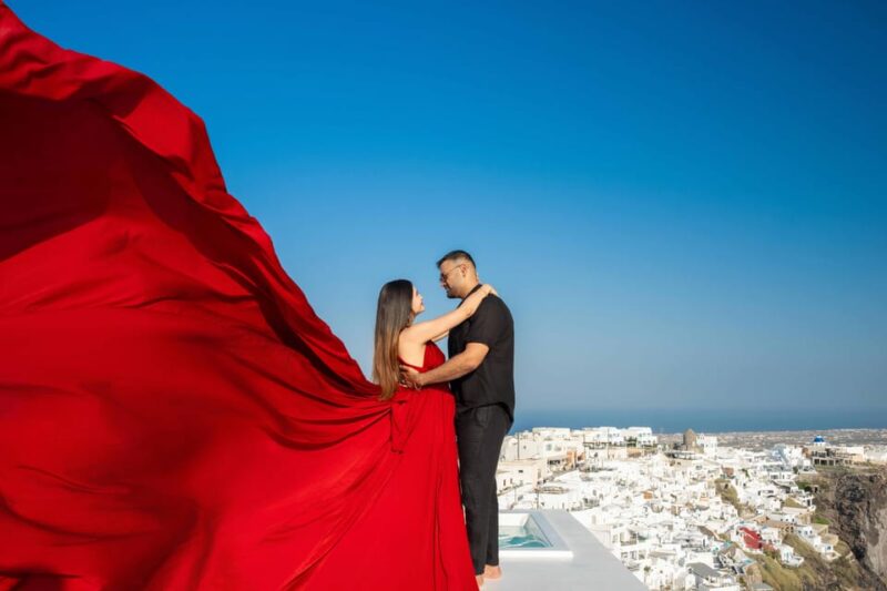 Flying Dress Photoshoot in Santorini - Experience and Highlights