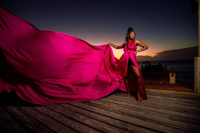 Flying Dress Photoshoot in the Turks and Caicos - Photographers Skills and Communication