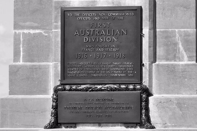 Full-Day Private WW1 Australian Battlefield Day Tour From Amiens - Inclusions