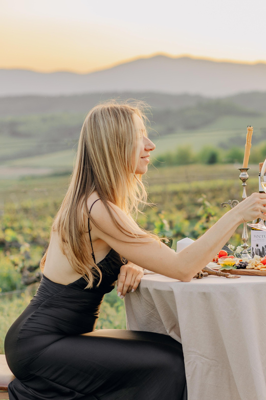 Intimate Romantic Vineyard Set up With Wine Tasting - Language Availability