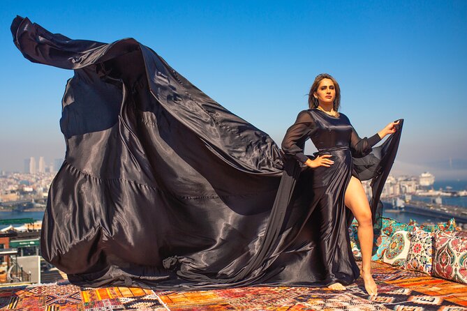 Istanbul Rooftop Photoshoot With Flying Dress - Photoshoot Location and Setup