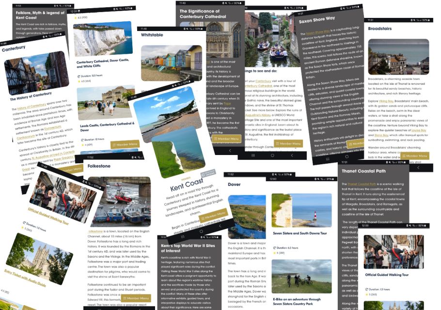 Kent Coast: Online Travel Guide & Maps - Online Travel Guide Features