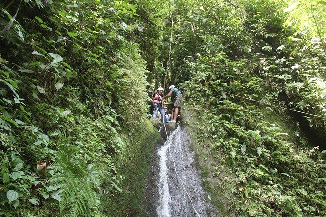 La Fortuna White-Water Rafting, Canyoning, and Tarzan Swing Tour - Itinerary Highlights