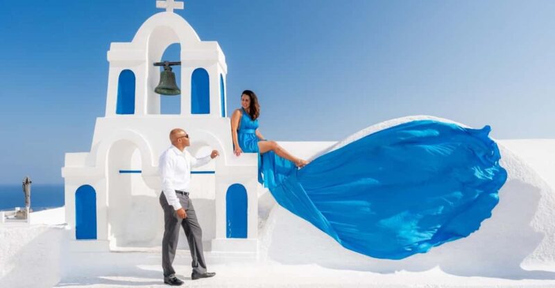 Oia: Santorini Photoshoot With Flying Dress Rental Option - Photoshoot Details
