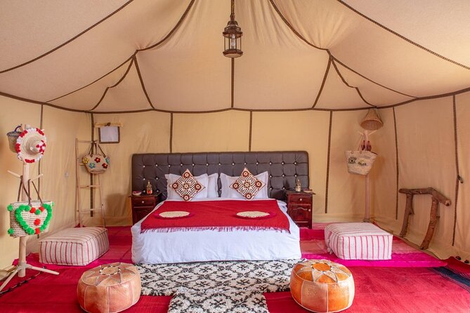 One Night in Private Camp in the Sahara Desert in Merzouga With Dinner - Accommodations and Amenities