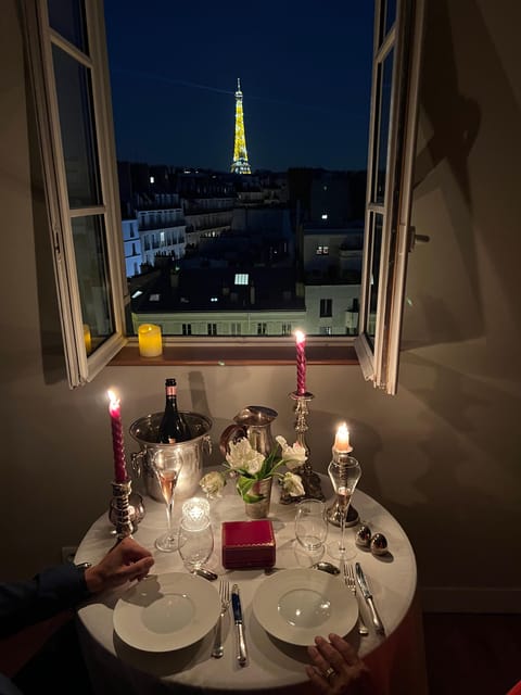 Paris : Private Romantic Dinner With an Eiffel Tower View - Stunning Eiffel Tower Views, No Tourists