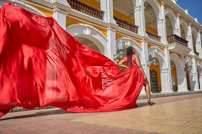 Private Flying Dress Photoshoot in Cartagena - The Flying Dress Experience