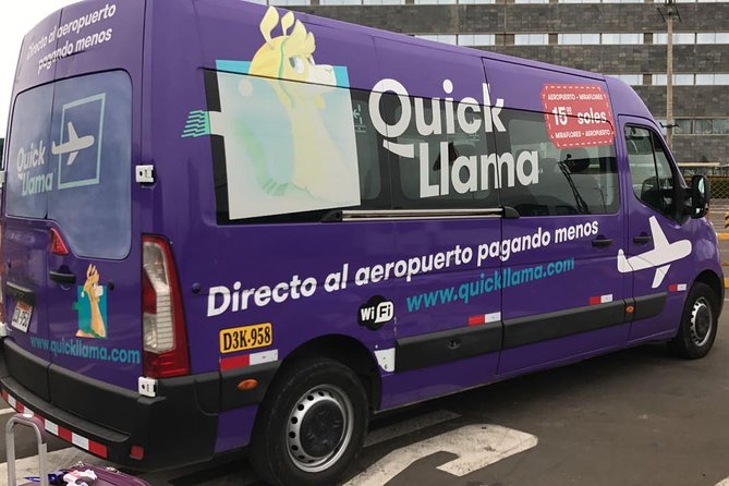 Quickllama: Transfer From Lima Airport to Miraflores Kennedy Park - Booking Information