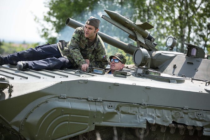 Ride in a BMP Tank and Military Garage Tour Prague - Meeting and Pickup