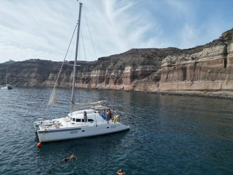 Santorini: Catamaran Cruise With Greek BBQ and Drinks - Itinerary Highlights