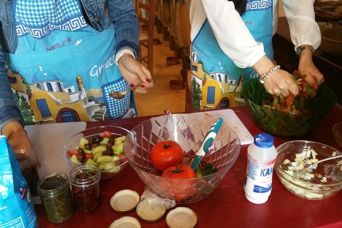 Santorini Gourmet Private Tour With Cooking Class and Lunch - Sample Menu