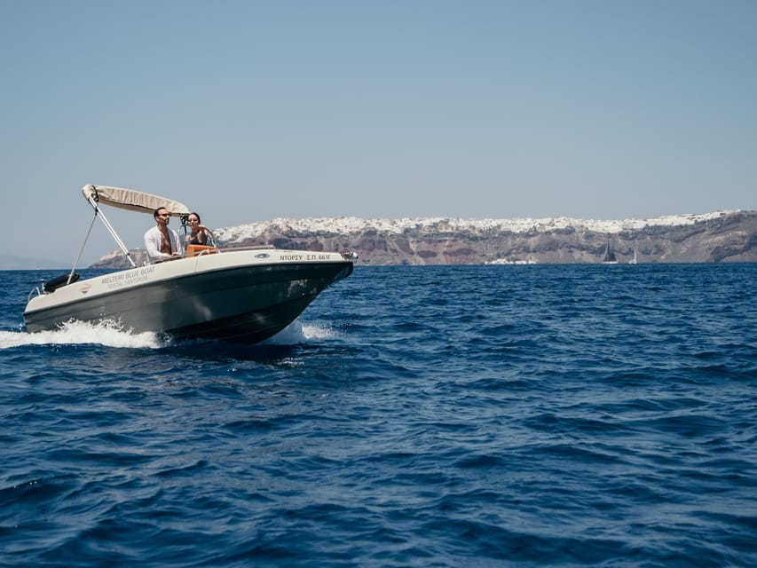 Santorini: License Free, Luxurious Small Boat Rental - Itinerary and Locations