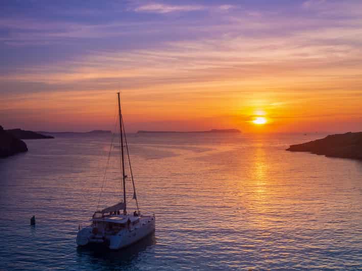 Santorini: Luxury Sunset Cruise With Dinner, Bbq, and Drinks - Itinerary and Activities