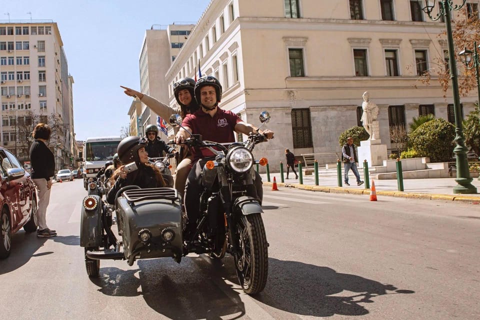 VIP Round of Acropolis in a Vintage Motorcycle Sidecar - Experience Highlights