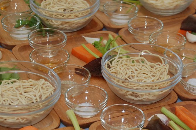 Xiao Long Bao, Chicken Vermicelli With Mushroom and Sesame Oil, Tofu Strips Salad, Bubble Milk Tea. Taiwan Traditional Delicacies Experience-A (Taipei Cooking Class) - Menu Highlights