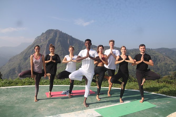 Yoga Near Little Adams Peak With Sunrise . - Accessibility Considerations