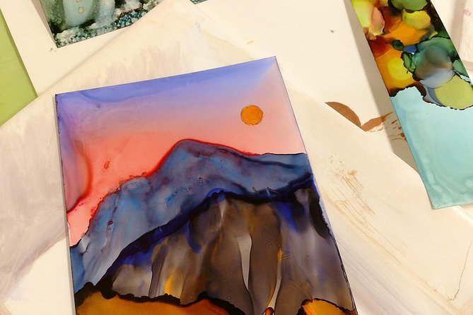 Alcohol Ink Landscape Art Class in Estes Park - Instructor and Teaching Style
