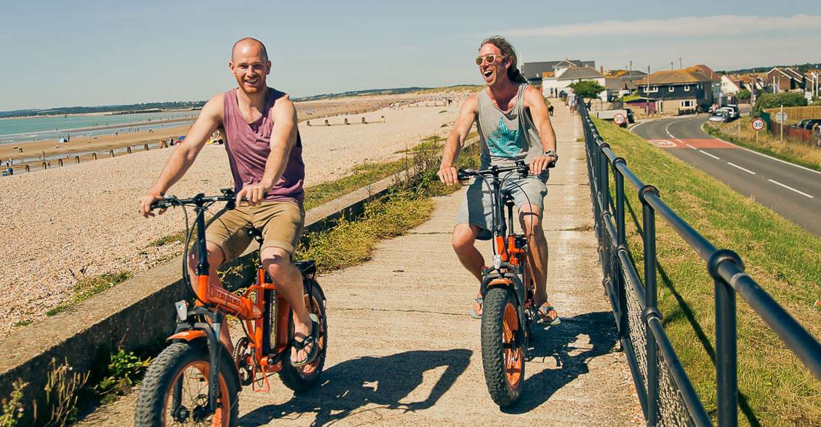 Camber Sands: Fat Tyre Ebike Hire - Riding on Well-Maintained Cycle Paths