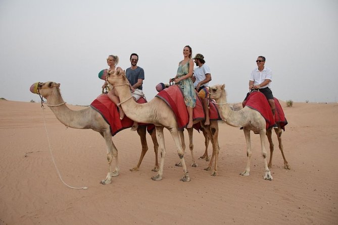 Dubai Desert 4x4 Dune Bashing, Sandboarding, Camel Riding, Dinner - Pickup and Transportation