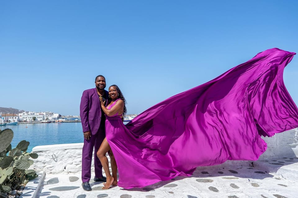 Flying Dress Photoshooting Mykonos - Experience Highlights