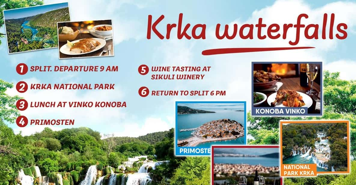 From Split: Private Tour to Krka, PrimošTen With Winetasting - Transportation and Inclusions