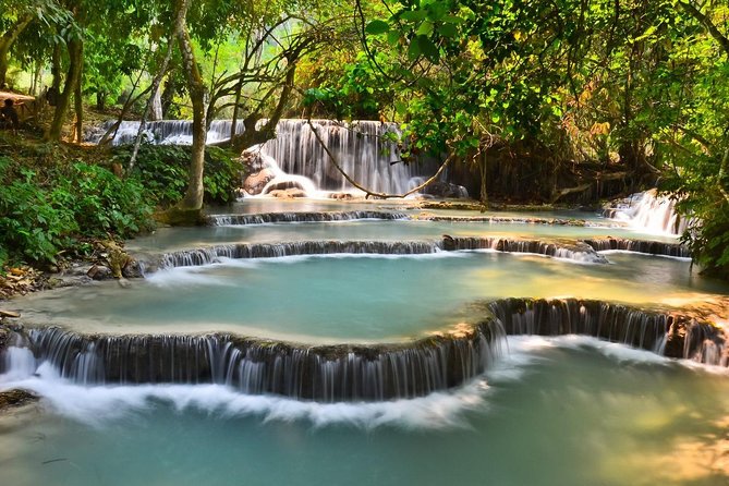 Full Day Bamboo Experience With Cooking Class & Kuang Si Waterfalls - Kuang Si Waterfalls Visit