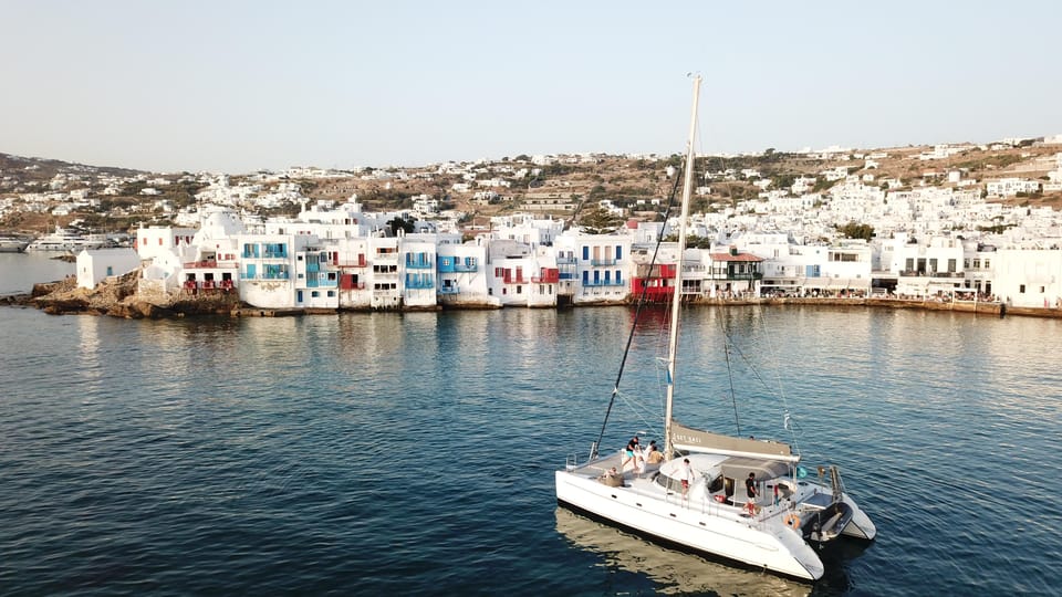 Mykonos Sunset Catamaran Cruise With Transfer - Included Amenities