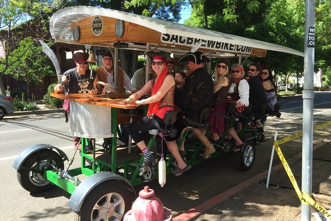 Pedal, Drink, and Bar Hop Through Sacramento on a 15 Seat Beer Bike - Craft Beers and Food