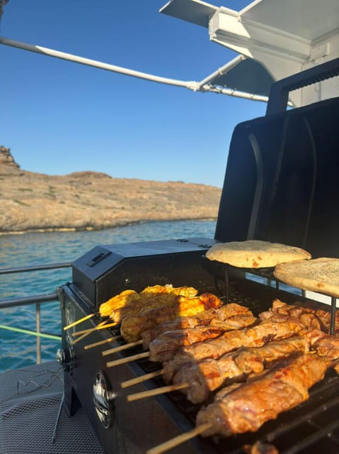 Porto Rafti: Hidden Gems Cruise With Mediterranean BBQ Lunch - Mediterranean BBQ Lunch