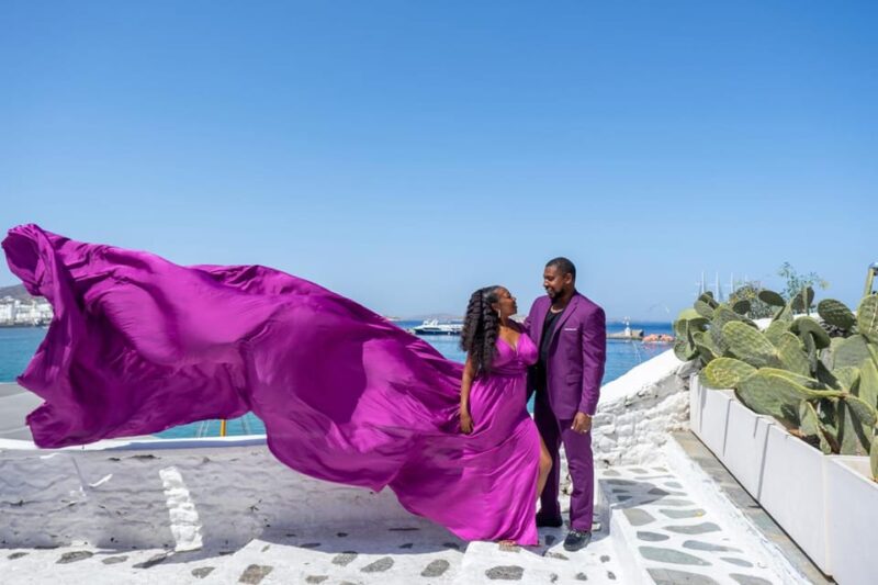 Private Flying Dress Photoshoot Santorini - Photography Highlights