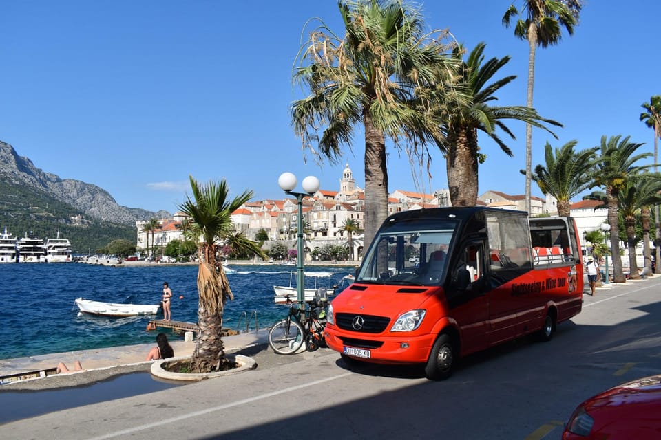 Private Korčula Island: Wine & Sightseeing Tour - Transportation Options