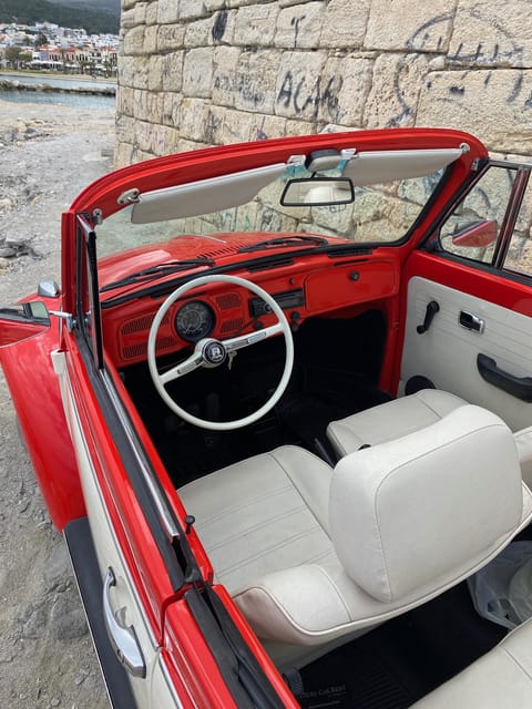 Rethymno: Ride With a VW Beetle Cabrio for 12 Hours - Included Services